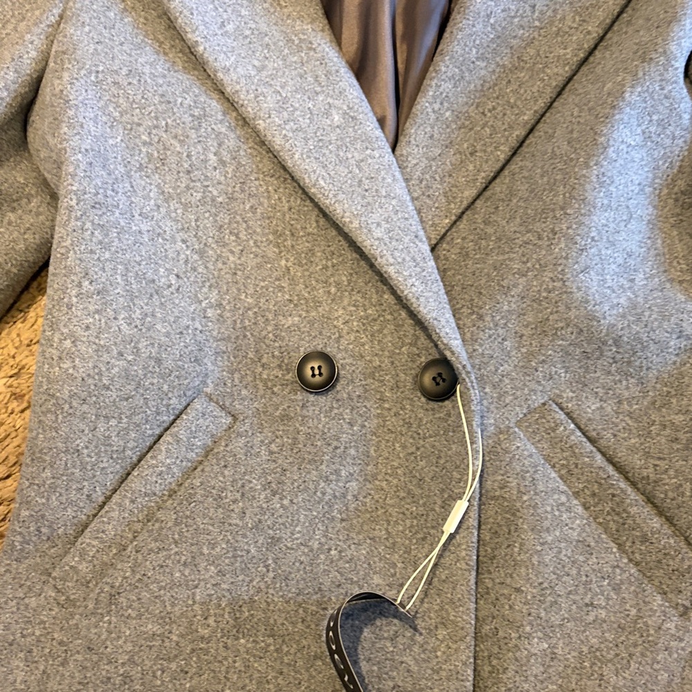 NWT Gray Wool Blend coat - Picture 2 of 3